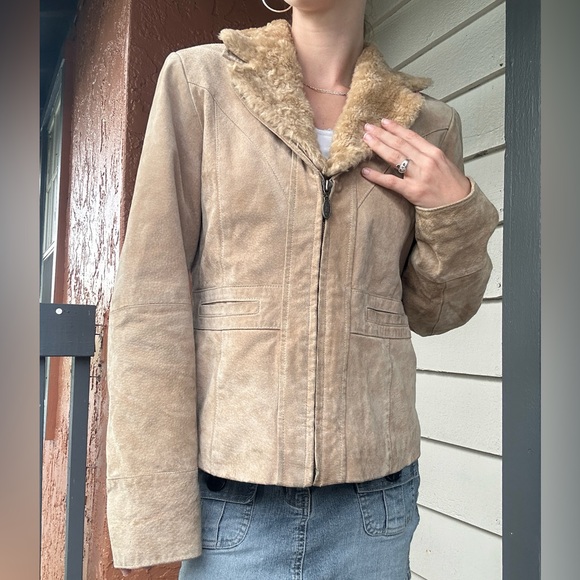 Fall Winter American Vintage Fur Collar Jacket Y2K Soft Girl Model Off Duty - Picture 3 of 3